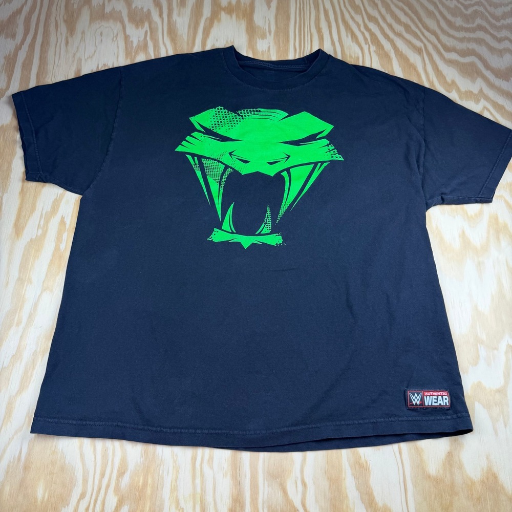 WWE Randy Orton RKO Viper Graphic T-Shirt Mens XL Black Neon Green WWE Wear
